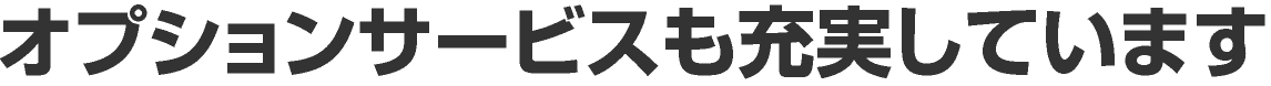 オプションサービスも充実しています